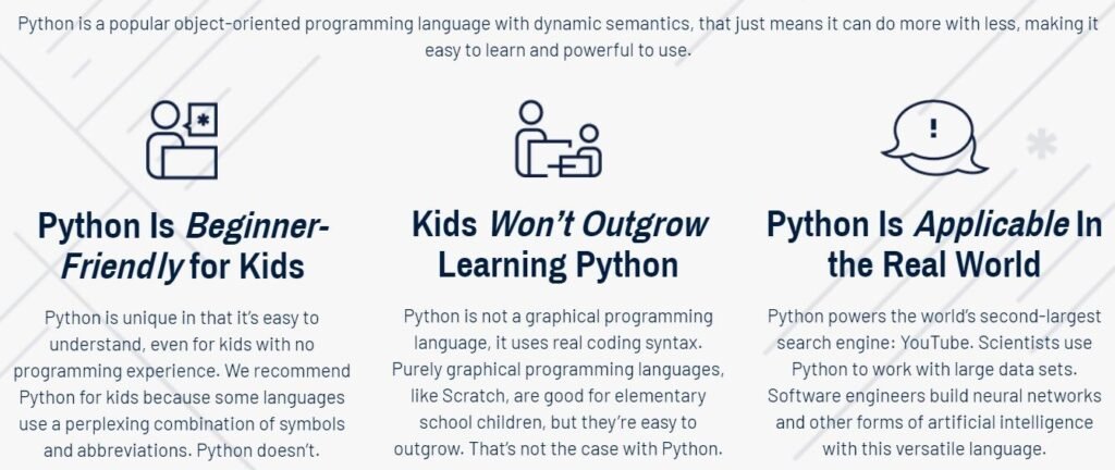 Python for kids online Course Dubai Abu Dhabi Sharjah UAE.