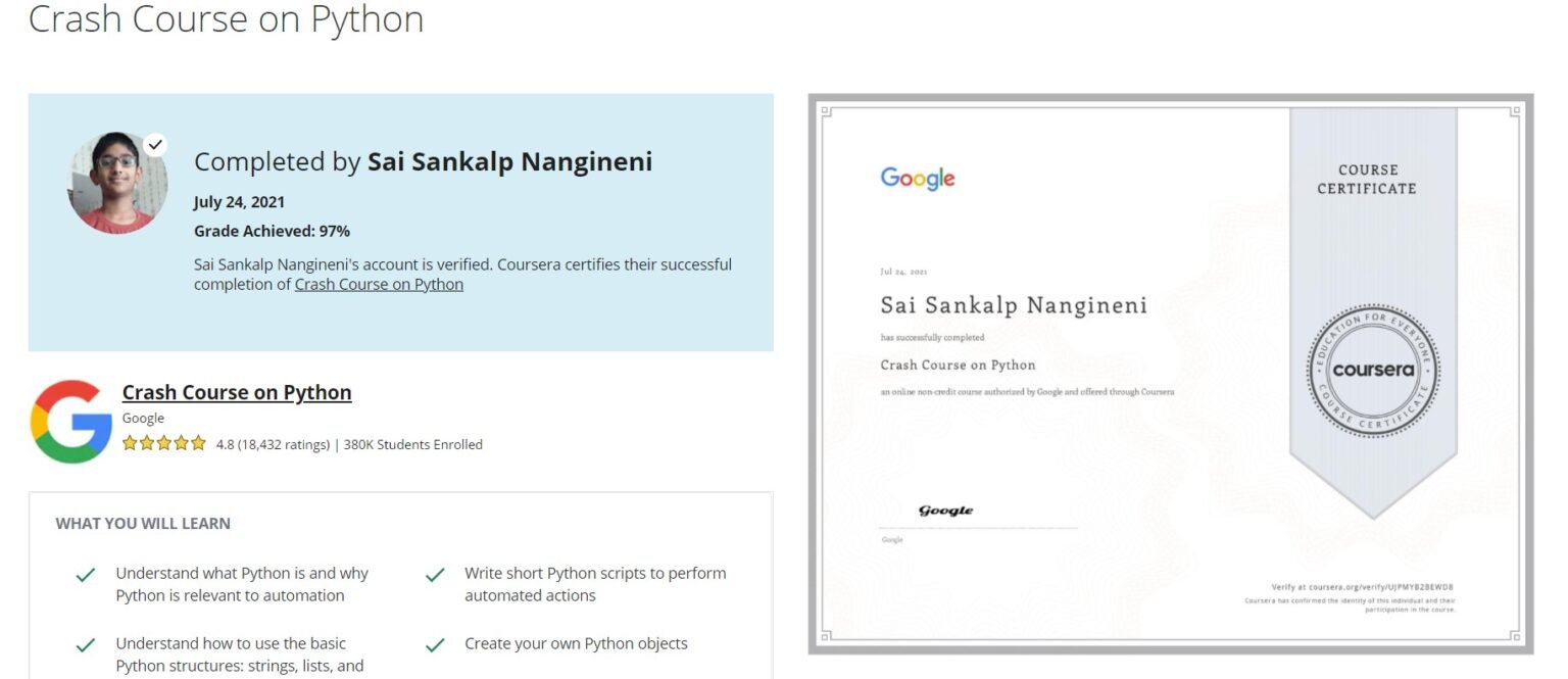 Python tutoring center Dubai- Python programmer Sai Sankalp