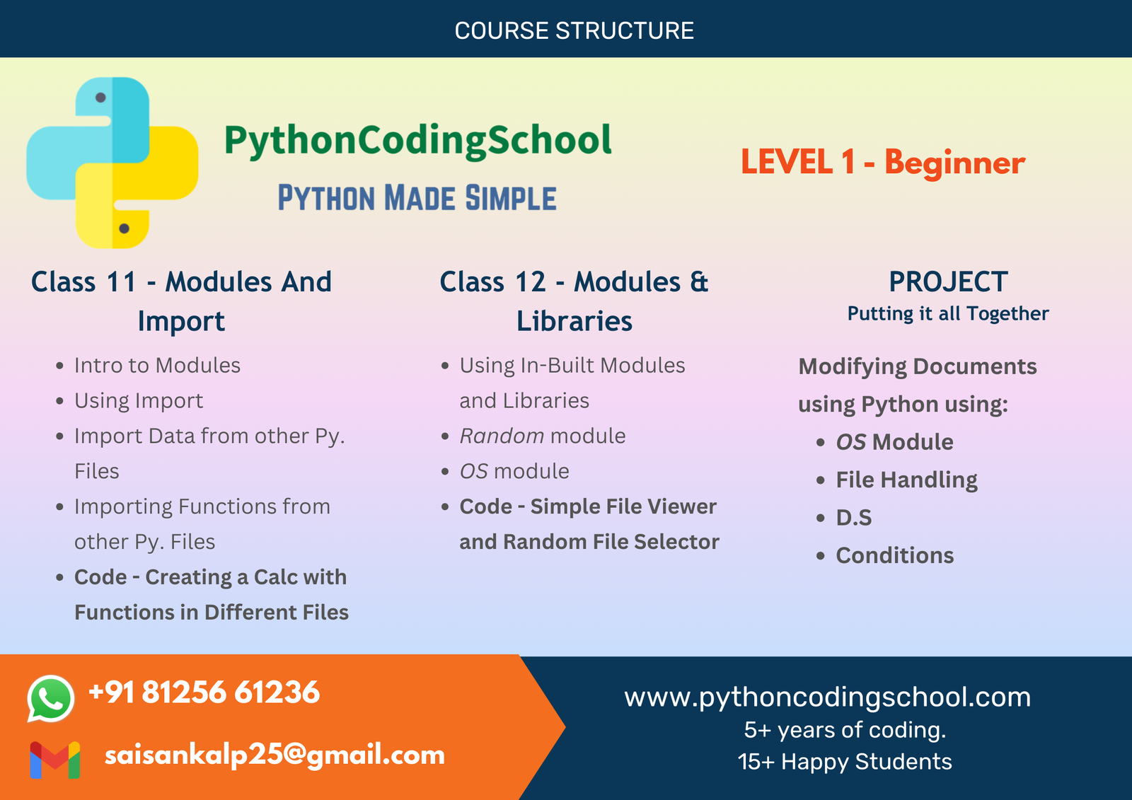 11-12 Summer Python Coding Classes Charlotte NC USA